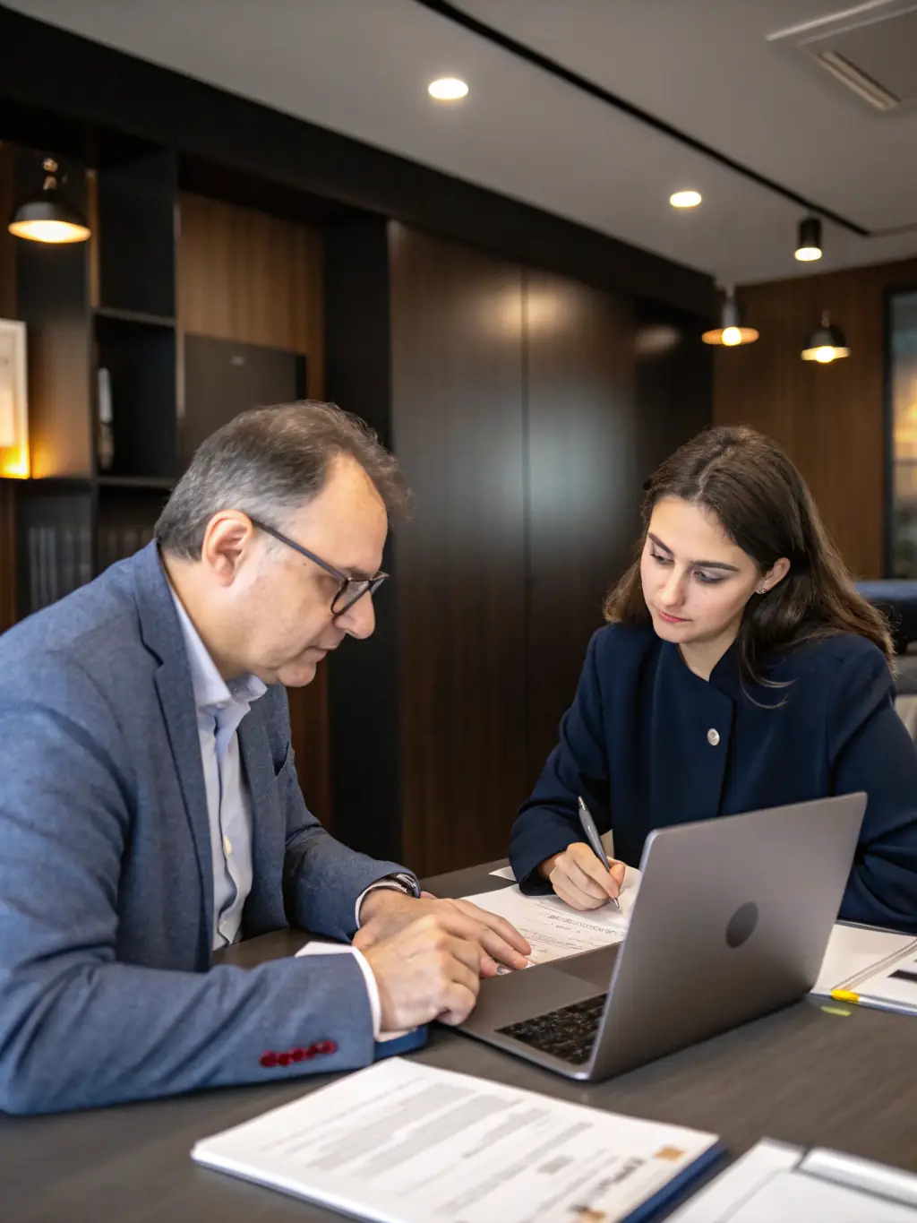 A leader mentoring a team member, demonstrating leadership skills and guidance, emphasizing the importance of mentorship and employee development in the workplace.